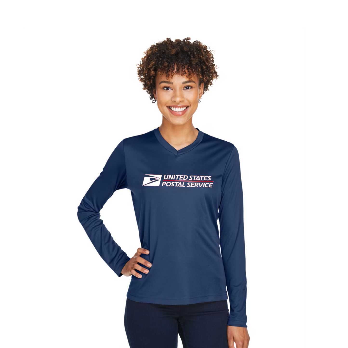 Woman's V neck Long sleeve dri fit