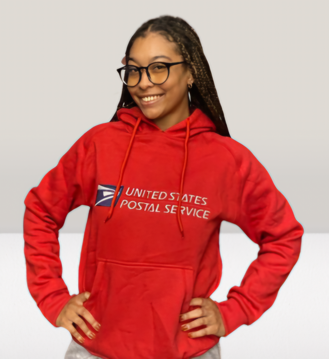 Red pullover hoodie