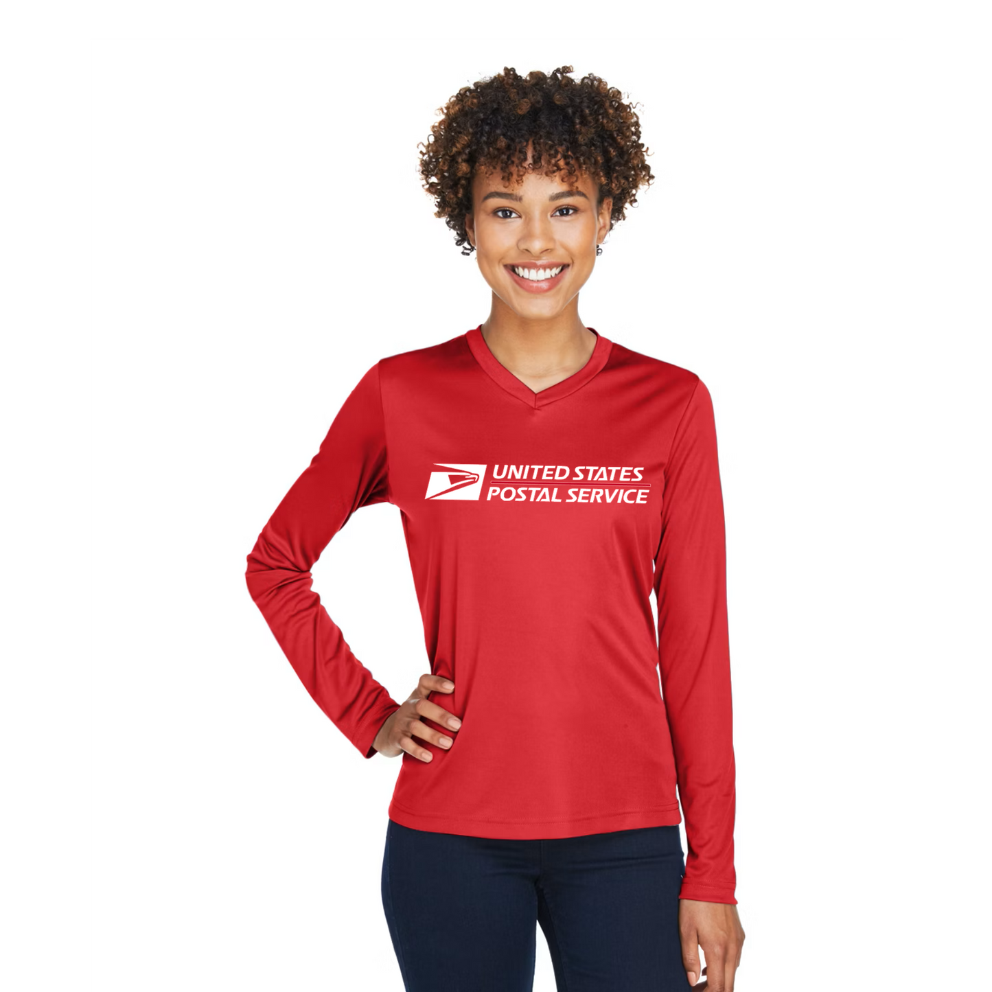 Woman's V neck Long sleeve dri fit