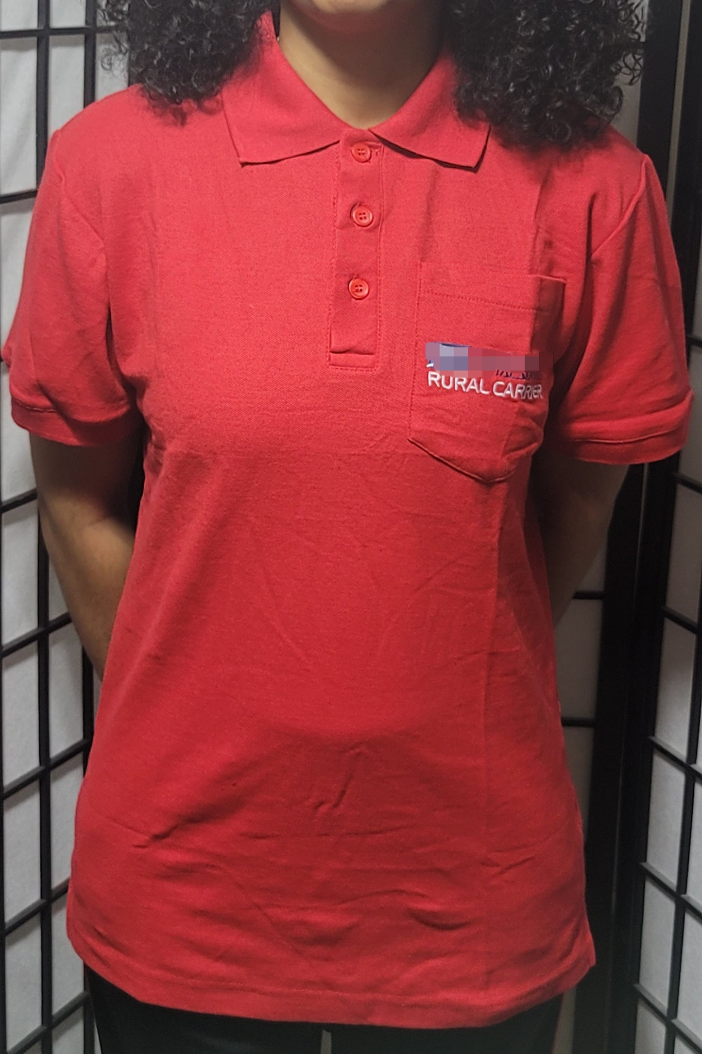 Rural carrier polo with pocket