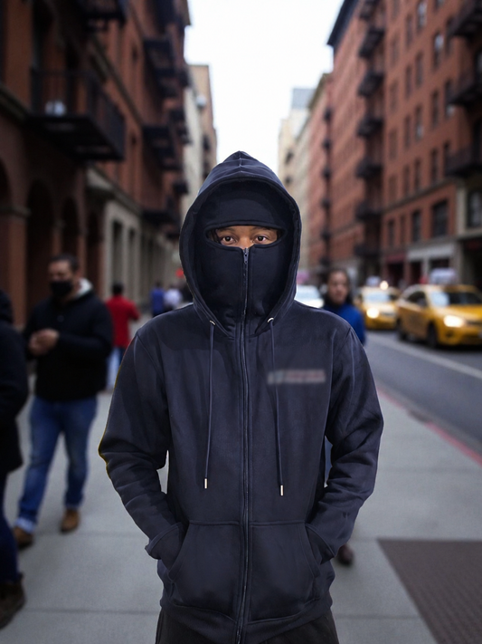 Masked zip up hoodie