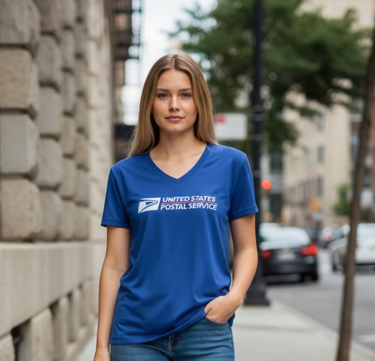 Womens V neck drifit tshirt