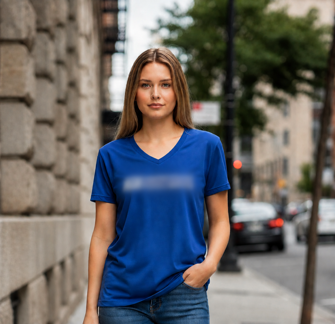 Womens V neck drifit tshirt