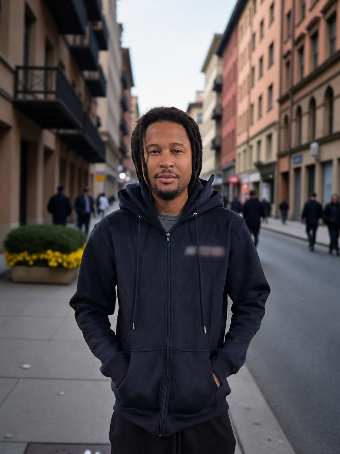 Masked zip up hoodie