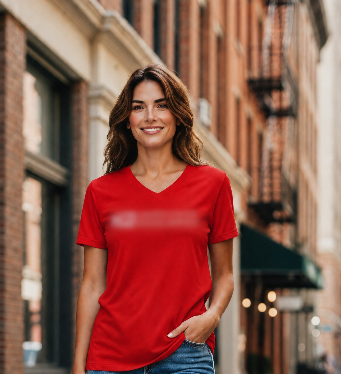 Womens V neck drifit tshirt