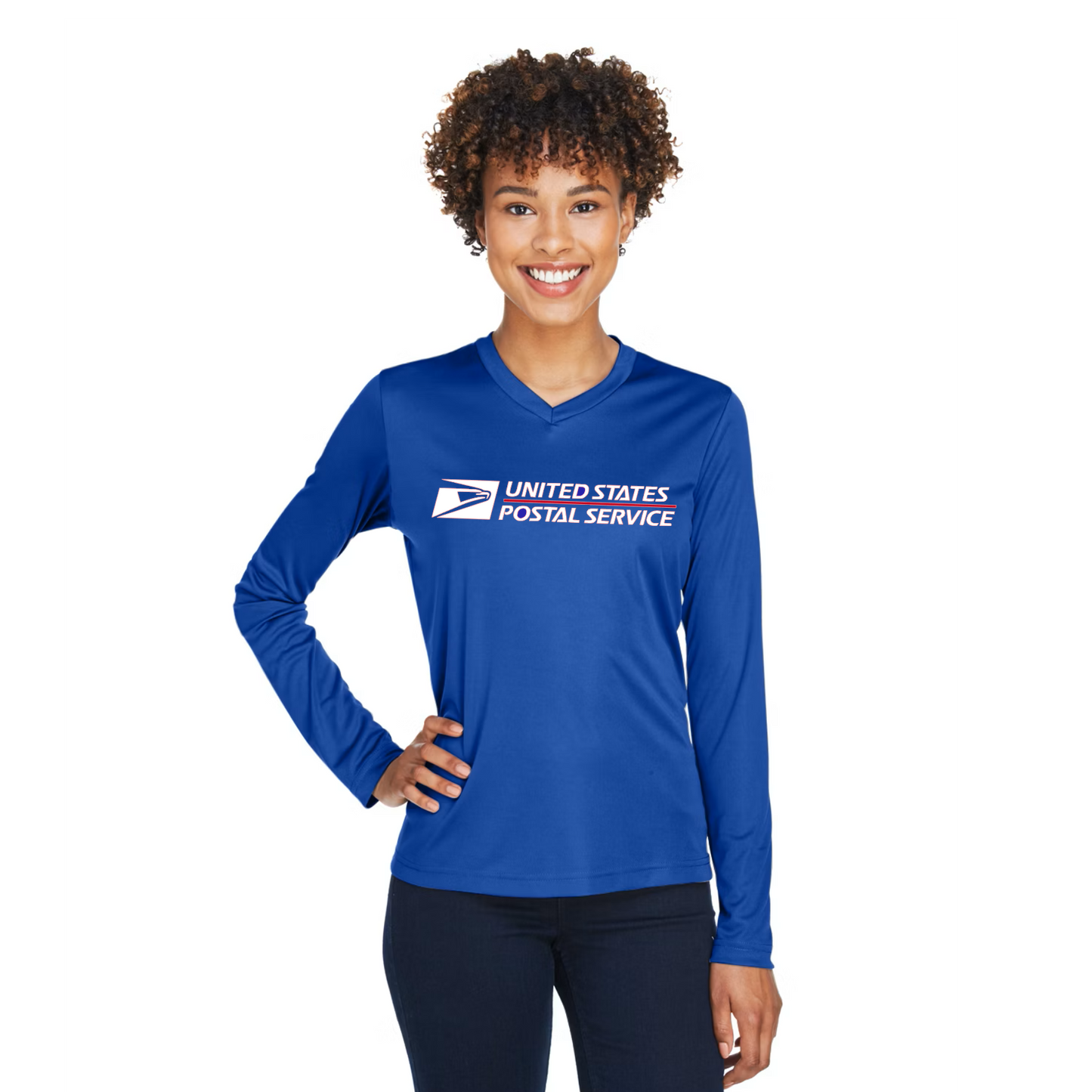 Woman's V neck Long sleeve dri fit – Sleeves And Things