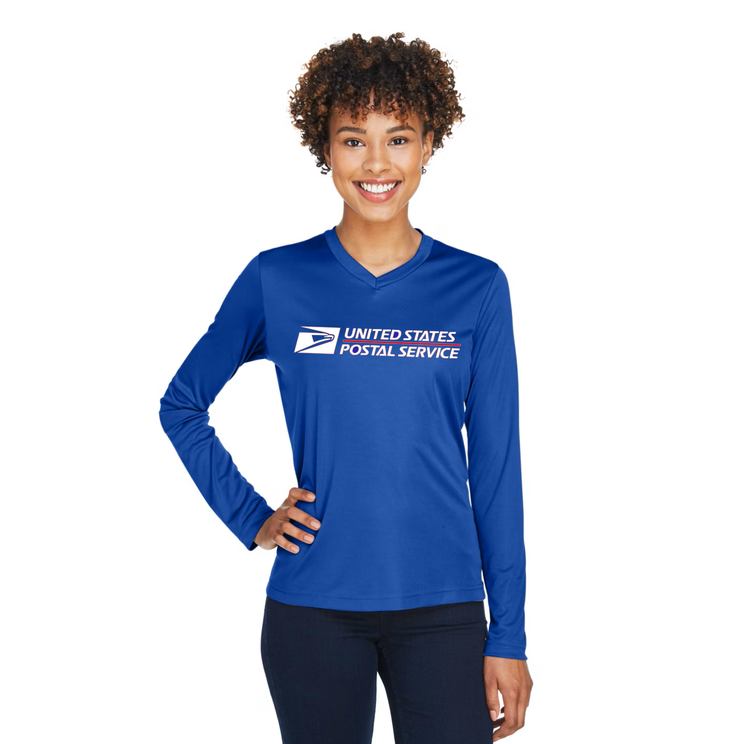 Woman's V neck Long sleeve dri fit