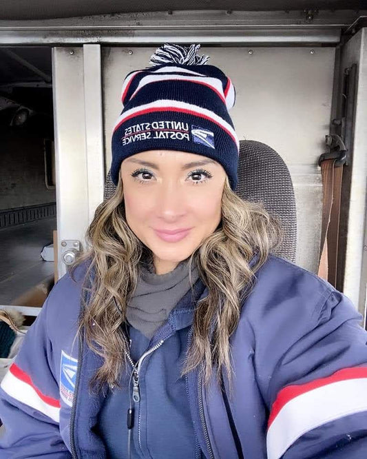 Glow in the dark beanie - red white blue